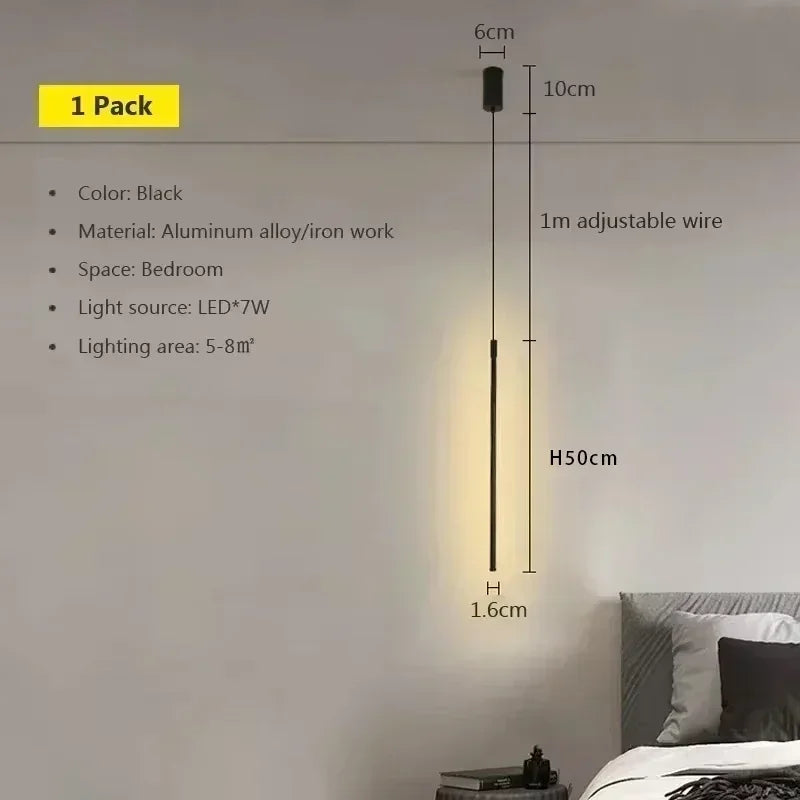 Moderne LED Pendelleuchte für Esszimmer, Schlafzimmer & Wohnzimmer – Berührungsschalter, Aluminium Hängeleuchte, Weiß & Schwarzer Lampenschirm
