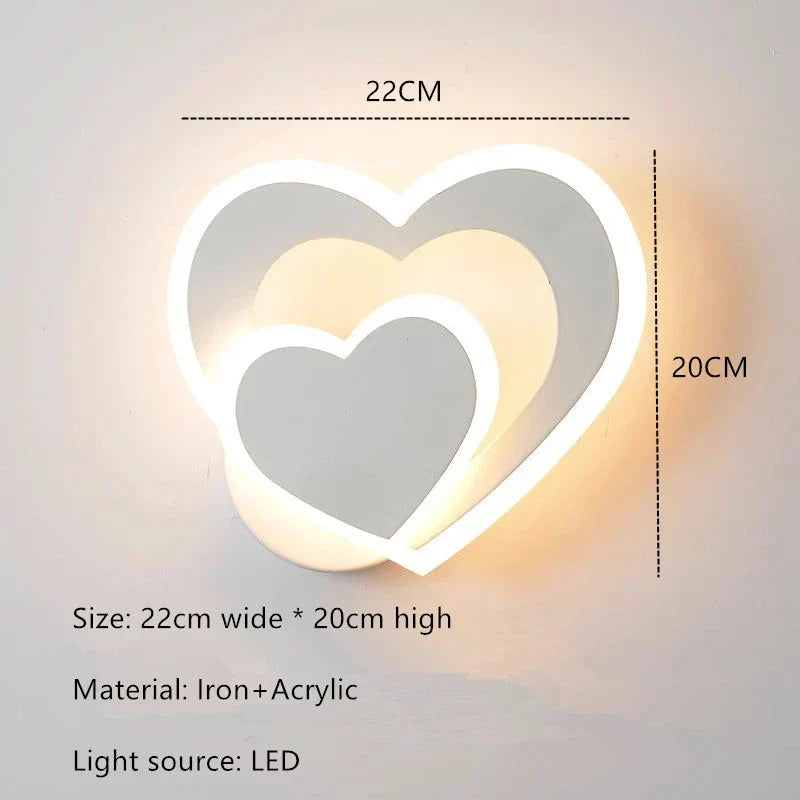 Moderne LED Herzförmige Wandlampe