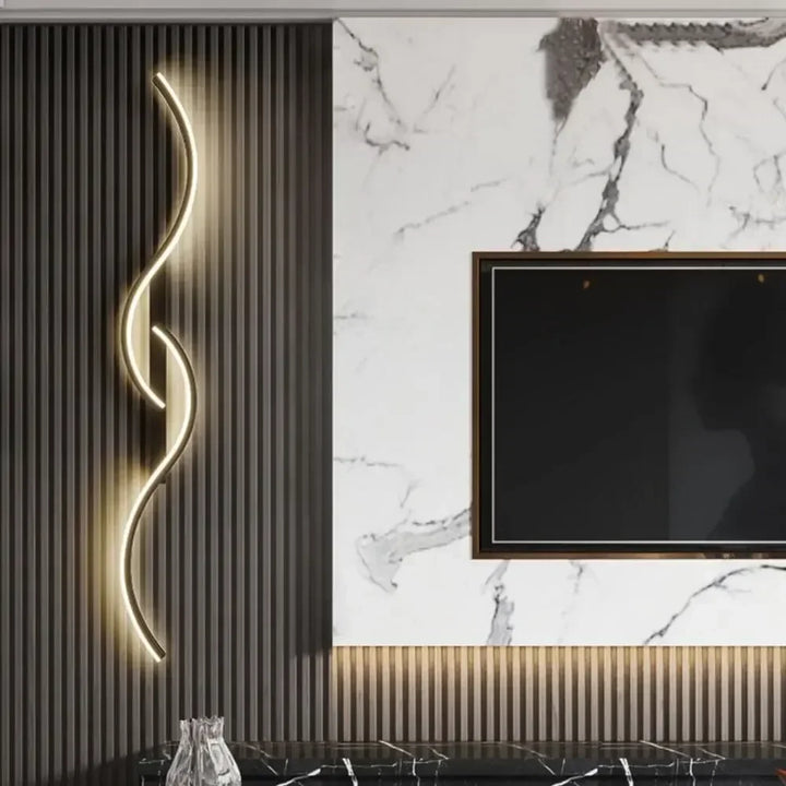 Moderne LED-Wandlampe – Zeitgenössische Wandleuchte für Wohnzimmer, Schlafzimmer, Esszimmer und Flur – Auf- & Abbeleuchtung, dimmbar, Touch-Schalter, Innendekoration