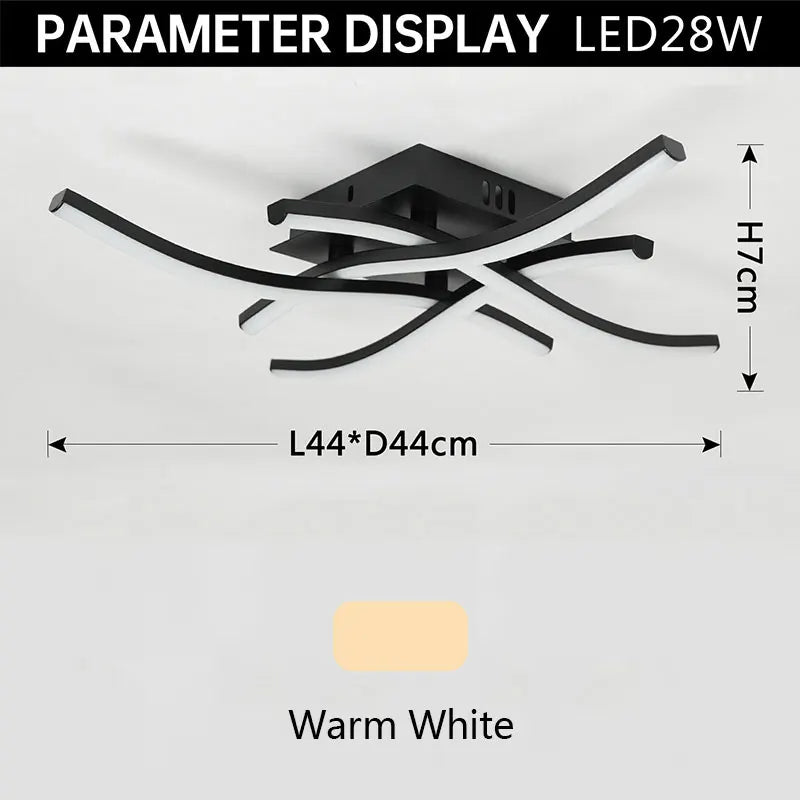 Moderne LED-Deckenlampe für Wohnzimmer, Esszimmer, Schlafzimmer und Balkon