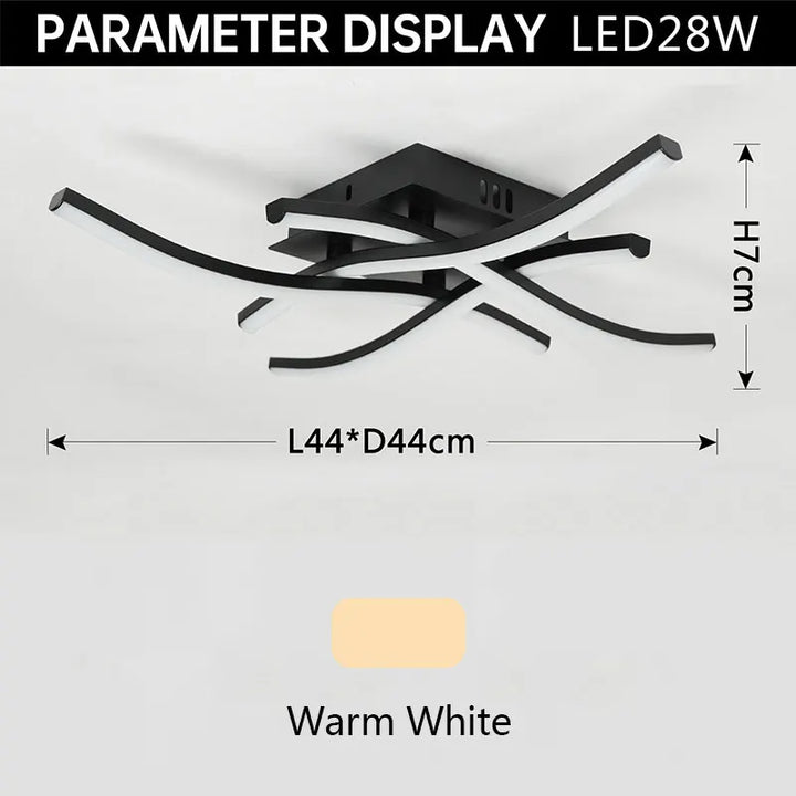 Moderne LED-Deckenlampe für Wohnzimmer, Esszimmer, Schlafzimmer und Balkon