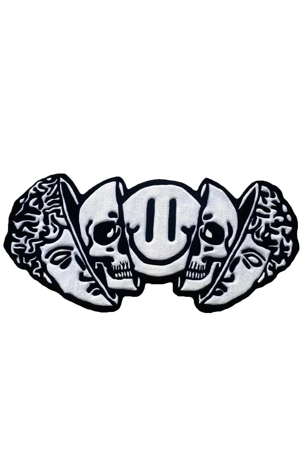 Skull Schwarzer Teppich
