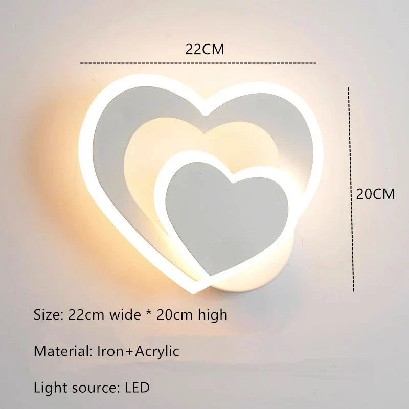 Moderne LED Herzförmige Wandlampe