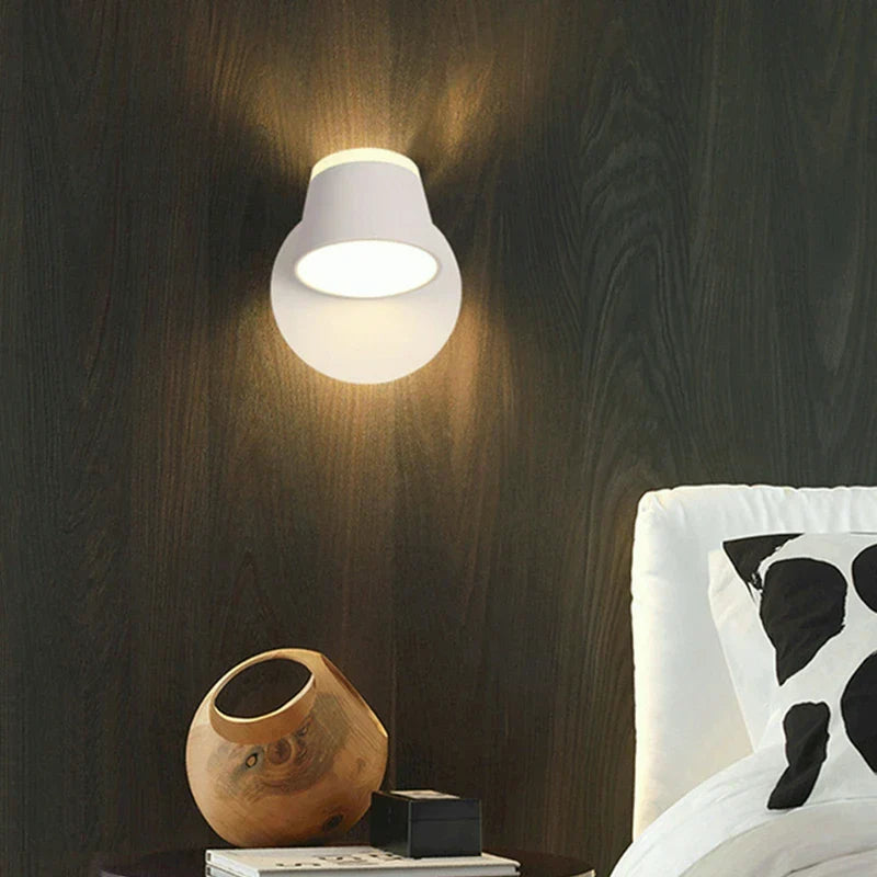 Moderne LED Wandleuchte – 330° Schwenkbar, 3000K & 6500K einstellbares weißes Licht, Aluminiumlegierung Wandleuchte für Schlafzimmer, Küche und Wohnzimmer