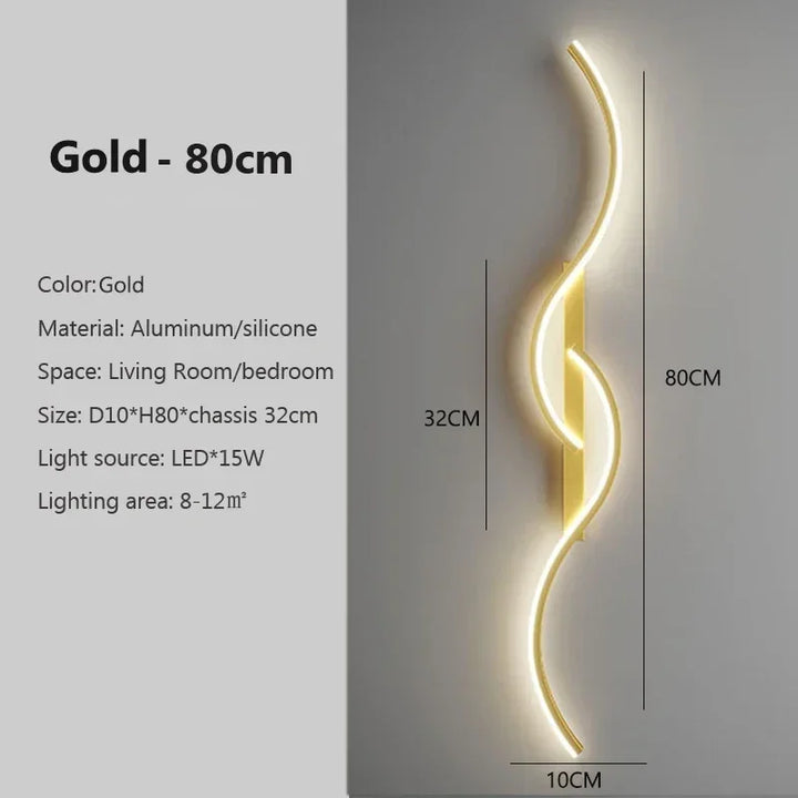 Moderne LED-Wandlampe – Zeitgenössische Wandleuchte für Wohnzimmer, Schlafzimmer, Esszimmer und Flur – Auf- & Abbeleuchtung, dimmbar, Touch-Schalter, Innendekoration