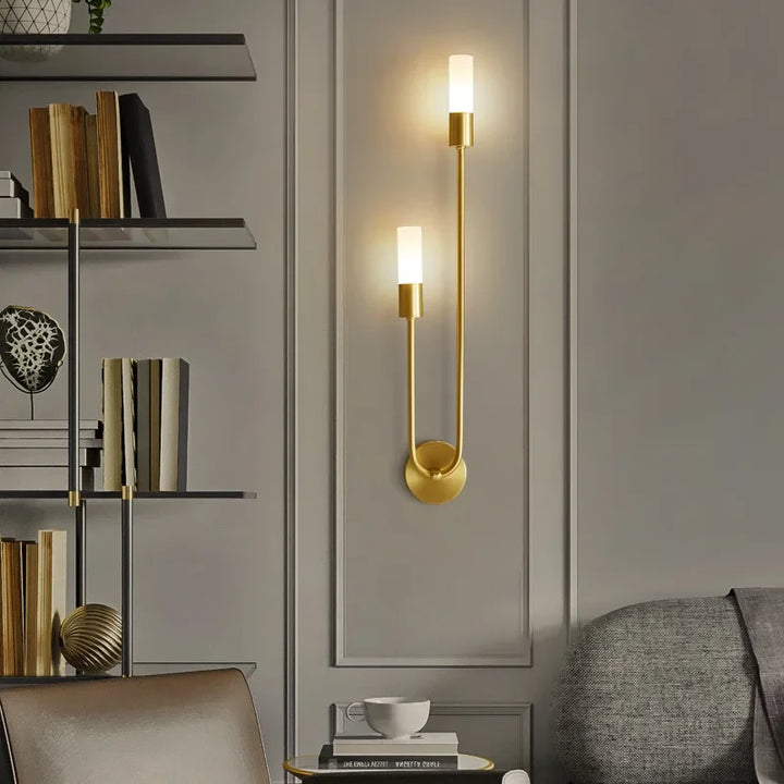 Moderne Gold LED Wandleuchte – Nordische Wandleuchte für Wohnzimmer, Schlafzimmer, Küche und Flur Dekor