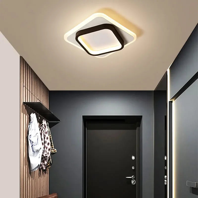 Moderne LED-Deckenlampe - Quadratische Deckenleuchte für Wohnraum, Treppe, Flur und mehr