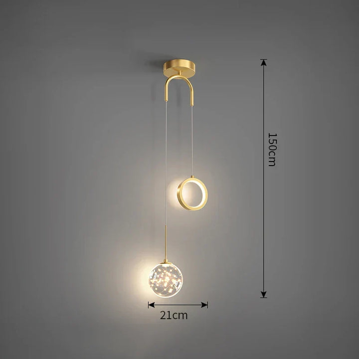 Moderne LED-Pendelleuchte – 2-Wege Innenhängelampe für Wohnzimmer, Schlafzimmer, Esstisch mit einstellbaren 3 Lichtfarben