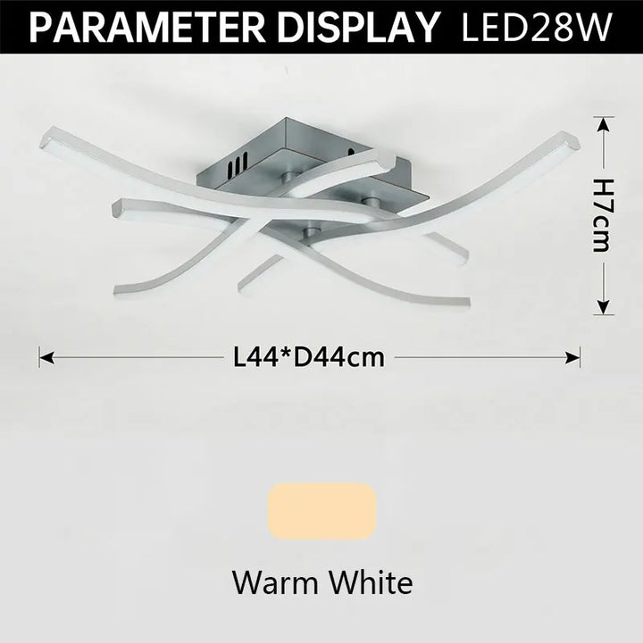 Moderne LED-Deckenlampe für Wohnzimmer, Esszimmer, Schlafzimmer und Balkon