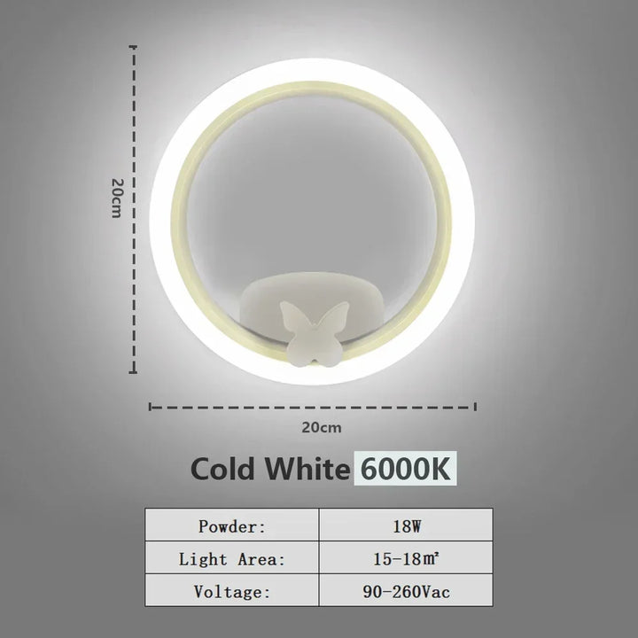 Moderne LED-Wandlampe – Einstellbare 3-Farben-Leuchte für Schlafzimmer, Wohnzimmer, Balkon und Innendekoration