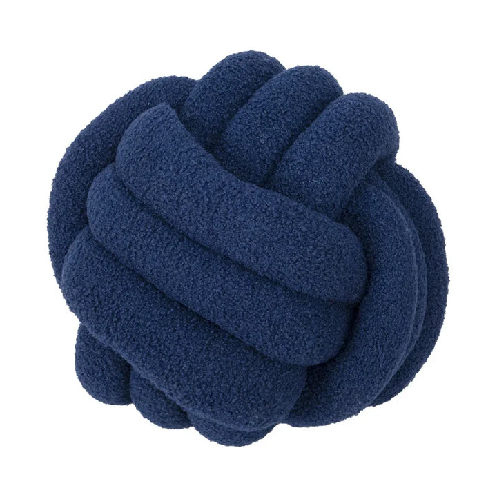 Wurfkissen - Gemütlich - Handgeknüpfte Kugel - Schaffleder