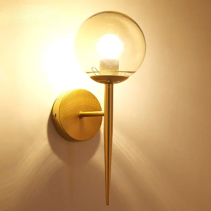 Moderne Minimalistische LED Wandleuchte – Europäische Stil Glas Wandleuchte für Wohnzimmer, Schlafzimmer und Nachttisch