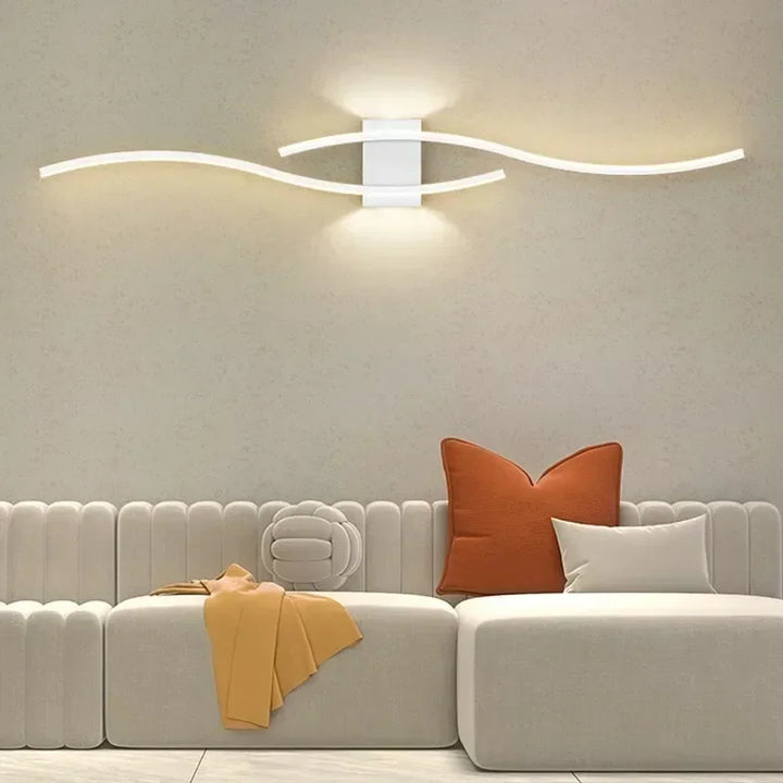 Moderne Minimalistische LED Streifen Wandleuchte – Dimmbare Wandleuchte für Wohnzimmer, Schlafzimmer, Restaurant und Badezimmer