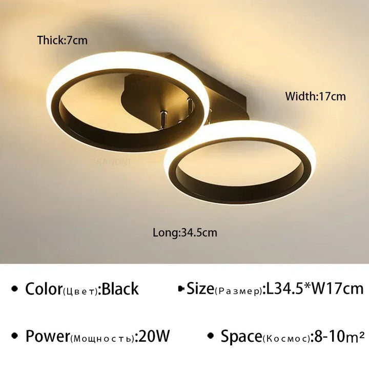 Moderne LED-Deckenleuchte Kronleuchter – Stilvolle Multi-Head-Ringlicht für Schlafzimmer, Wohnzimmer, Flur, Esszimmer und Innenräume