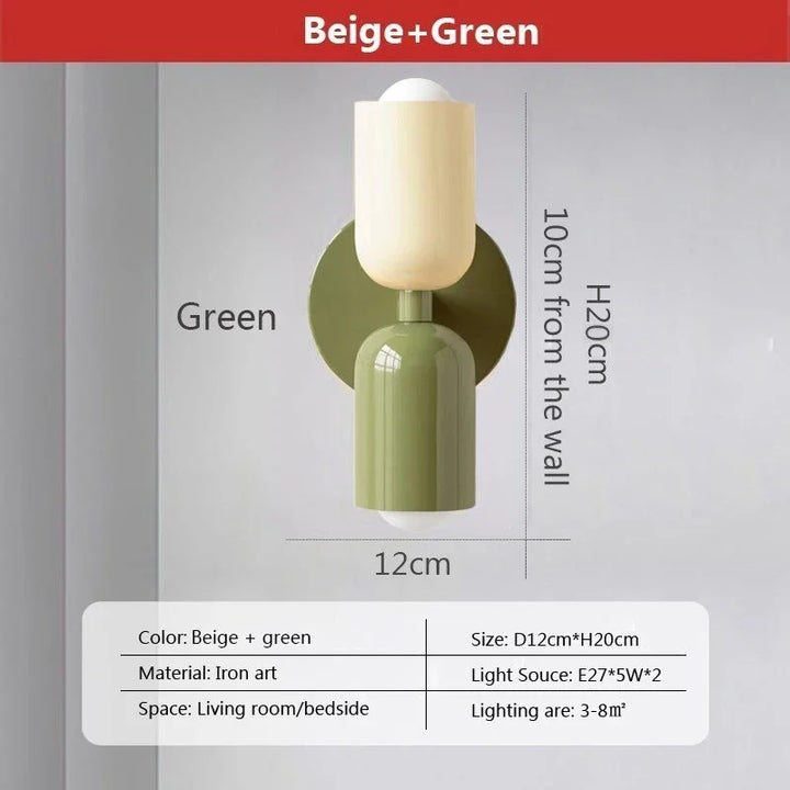 Nordic LED Wandleuchten – Modern Minimalistische Doppelkopf Wandleuchte für Wohnzimmer, Schlafzimmer, Studium und Innendekoration