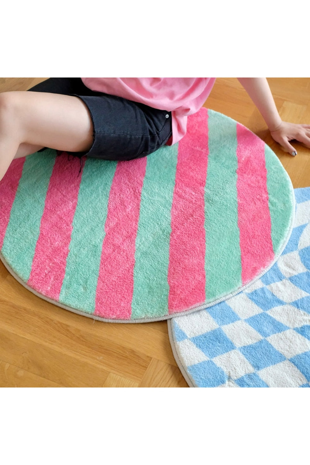 Schlafzimmer runder Teppich