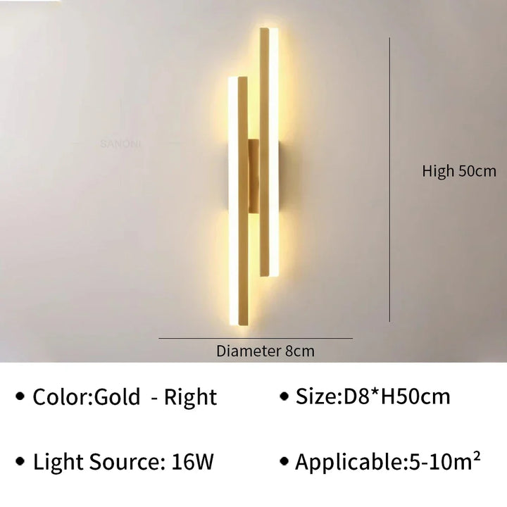 Moderne LED Wandleuchte – Stilvolle Wandleuchte für Wohnzimmer, Treppen, Schlafzimmer und Flur Innenbeleuchtung