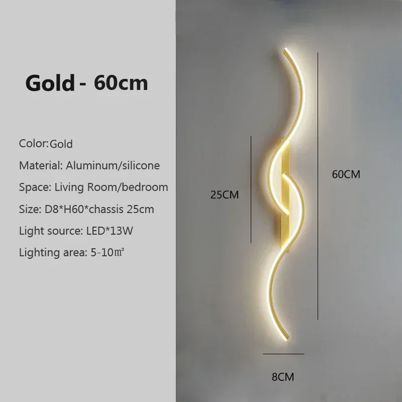 Moderne LED-Wandlampe – Zeitgenössische Wandleuchte für Wohnzimmer, Schlafzimmer, Esszimmer und Flur – Auf- & Abbeleuchtung, dimmbar, Touch-Schalter, Innendekoration