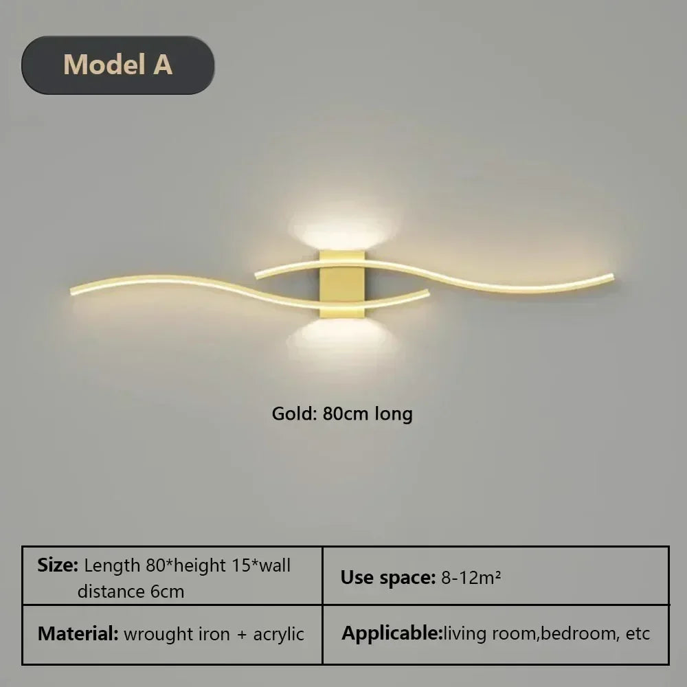 Moderne LED Wandleuchte – Dimmbare Auf- und Abwärts Wandleuchte für Schlafzimmer, Wohnzimmer und Innenräume