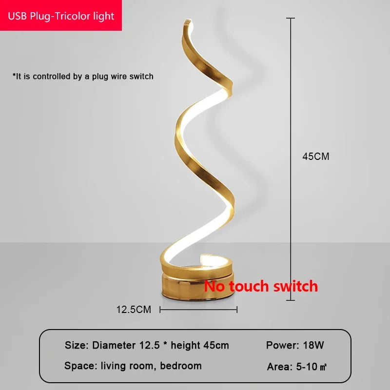 Moderne LED Tischlampe – Snake Eye Schutz Schreibtischlicht für Schlafzimmer, Wohnzimmer, Büro und Studium