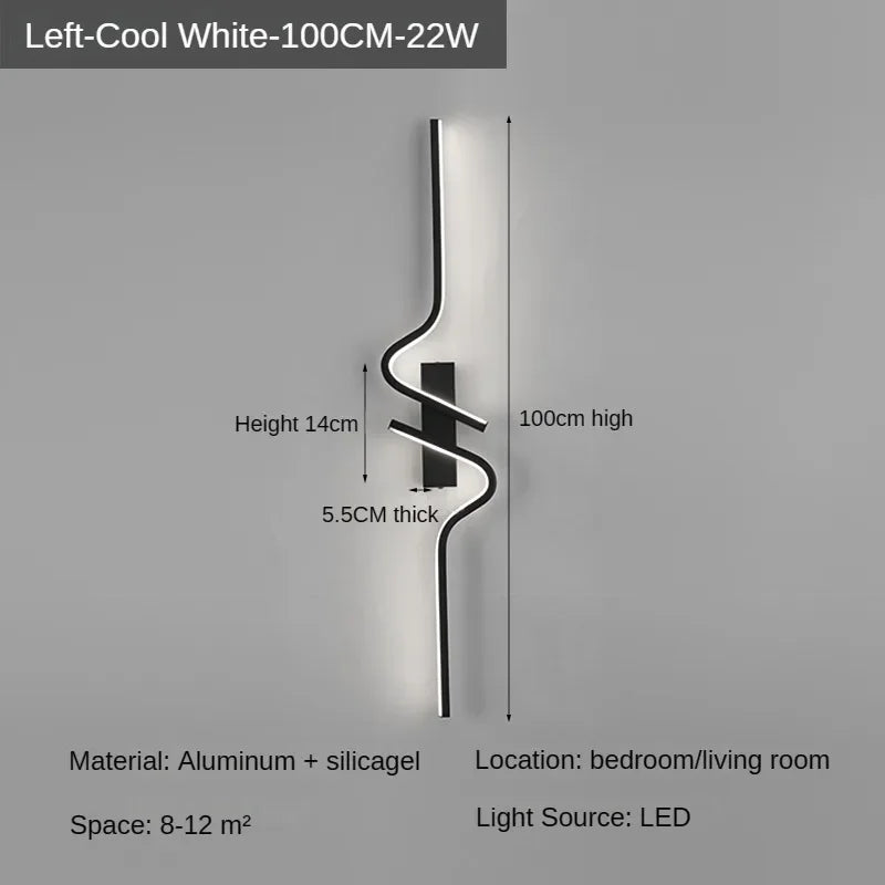 Moderne Minimalistische Streifen Led Wandlampe Schlafzimmerlichter Für Nachttisch Wand Sconces Led Licht Wohnzimmer TV Sofa Hintergrund Wandlampe