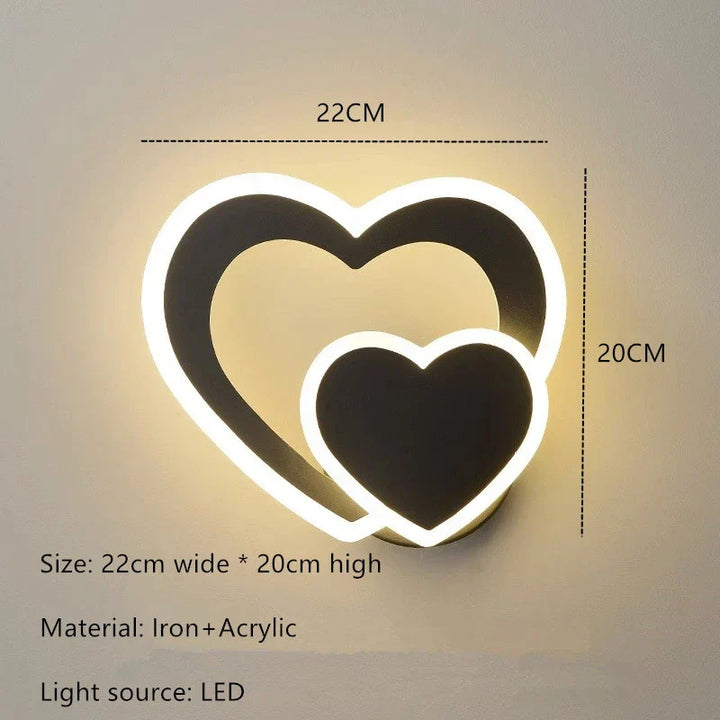 Moderne LED Herzförmige Wandlampe