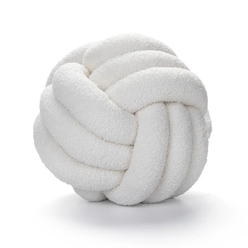 Wurfkissen - Gemütlich - Handgeknüpfter Ball - Schaffell