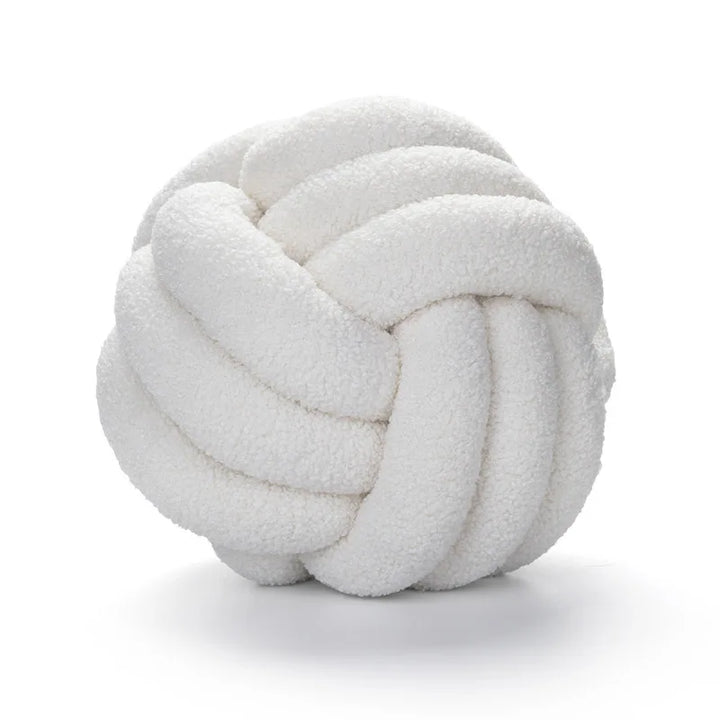 Wurfkissen - Gemütlich - Handgeknüpfter Ball - Schaffell