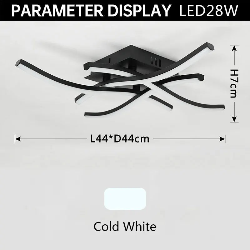 Moderne LED-Deckenlampe für Wohnzimmer, Esszimmer, Schlafzimmer und Balkon