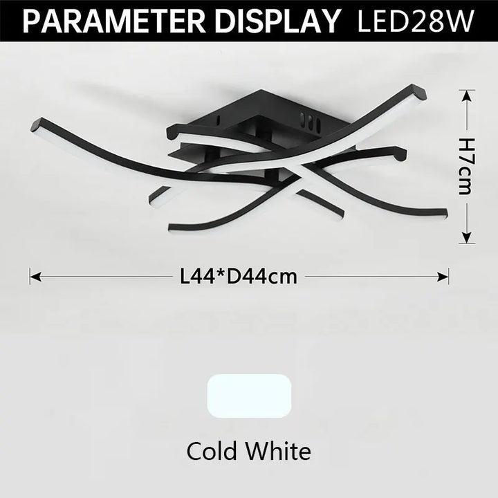 Moderne LED-Deckenlampe für Wohnzimmer, Esszimmer, Schlafzimmer und Balkon