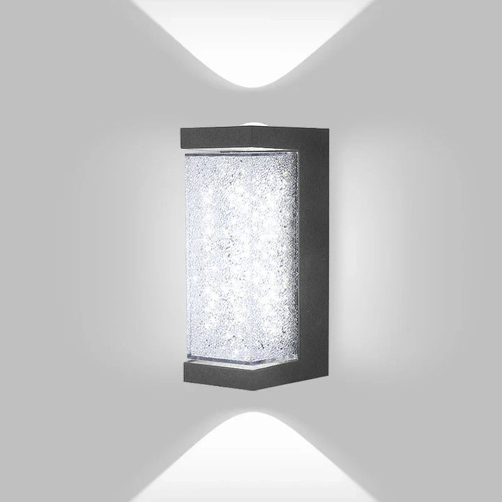 Moderne wasserdichte LED-Außenwandleuchte – Kristallwandeinbauleuchte für Garten, Terrasse und Eingangsbbeleuchtung