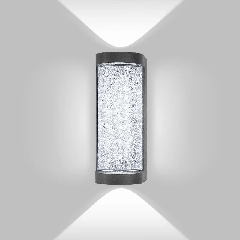 Moderne wasserdichte LED-Außenwandleuchte – Kristallwandeinbauleuchte für Garten, Terrasse und Eingangsbbeleuchtung