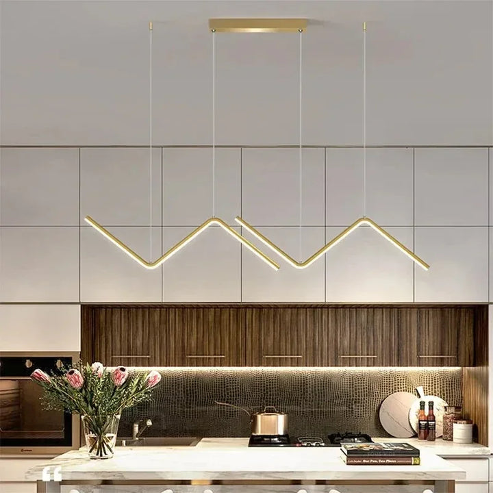 Moderne LED Pendelleuchte – 90 cm 2-Kopf verstellbare Leuchte mit Fernbedienung, dimmbar, für Wohnzimmer, Schlafzimmer, Hotel und Arbeitszimmer