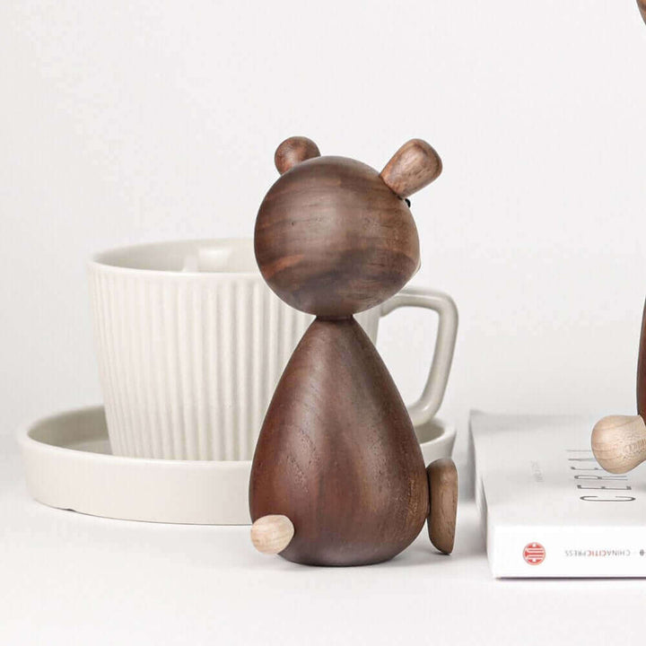 Dänische Holzbraunbärenfamilie Ornamente
