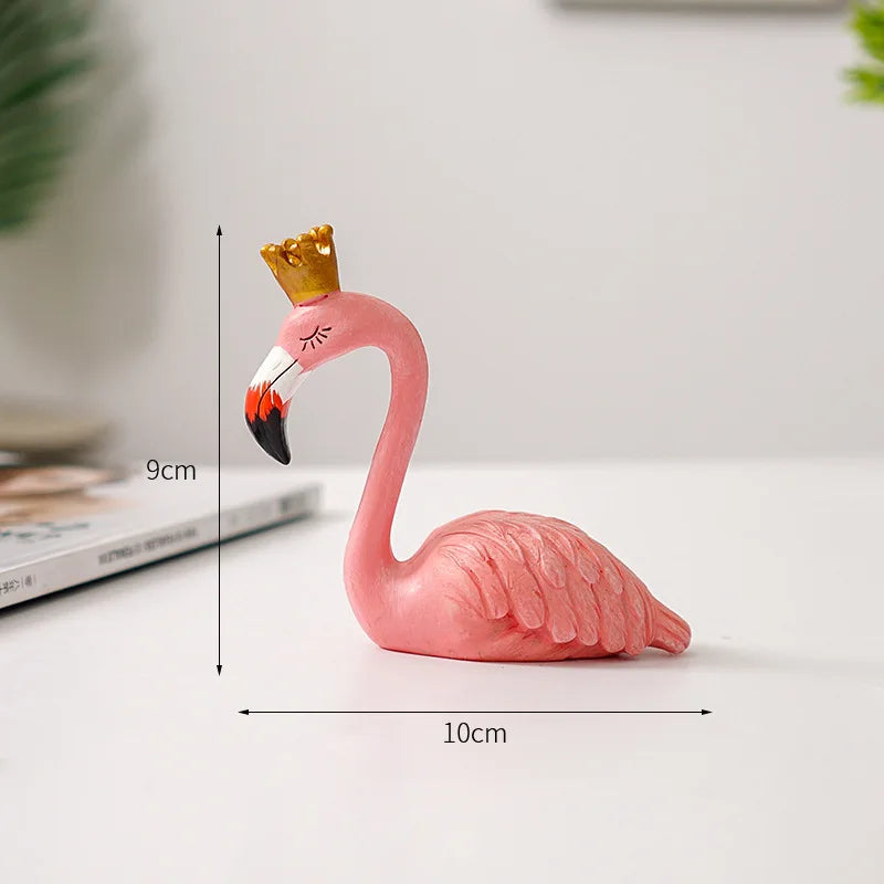 Nordic Flamingo Figurine Figur Statue Skulptur Wohnzimmer Büro Hochzeit Party Ornamente Wohnkultur Dekoration Zubehör