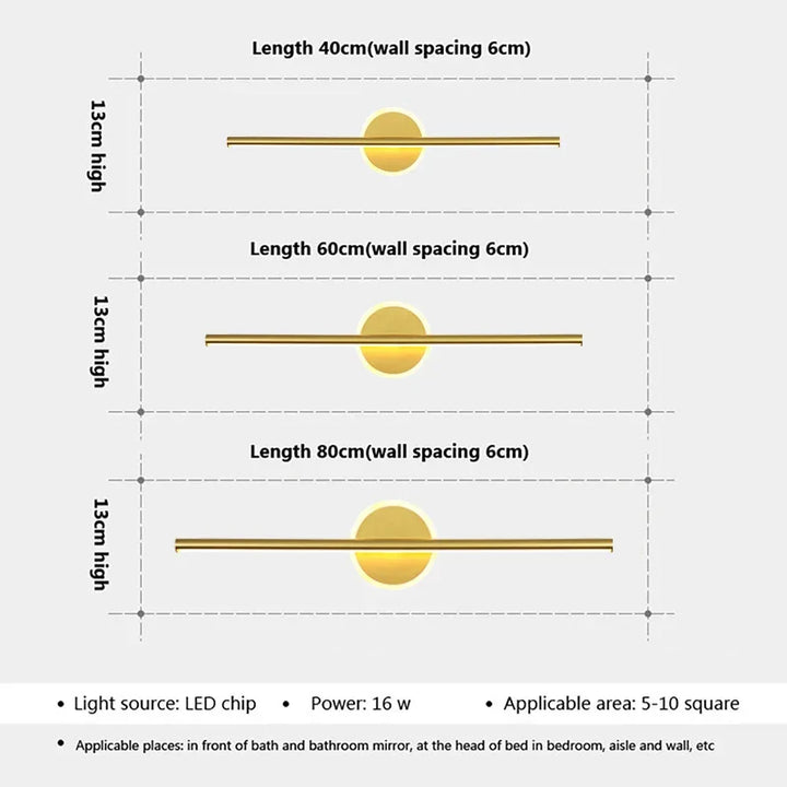 LED-Wandleuchte LineaLux Modernes Spiegel- und Wandlicht