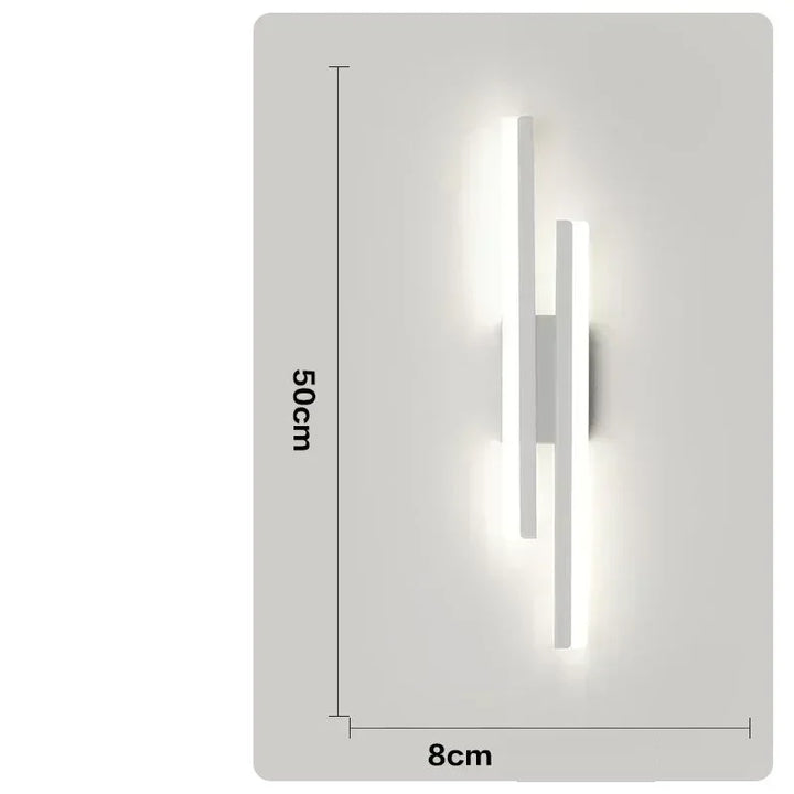 LED Schlafzimmer Wandlampe Wand Acryl Lampenschirm Innenbeleuchtung für Wohnzimmer Flur Lichtarmatur 50cm 16W