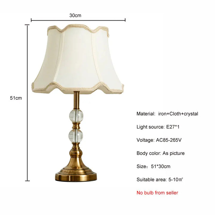 Amerikanische Imitation Kupfer Kristall Nachttischlampe - Moderne europäische Stil Schreibtischlampe