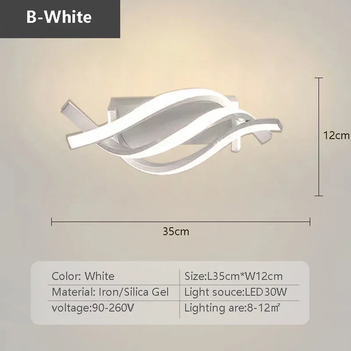 Moderne LED-Deckenleuchte – Minimalistische Linienleuchte für Flur, Eingangsbereich, Gang, Treppe und Innendekoration – AC-betrieben, LED-Glühbirne inklusive
