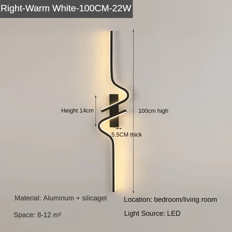 Moderne Minimalistische Streifen Led Wandlampe Schlafzimmerlichter Für Nachttisch Wand Sconces Led Licht Wohnzimmer TV Sofa Hintergrund Wandlampe