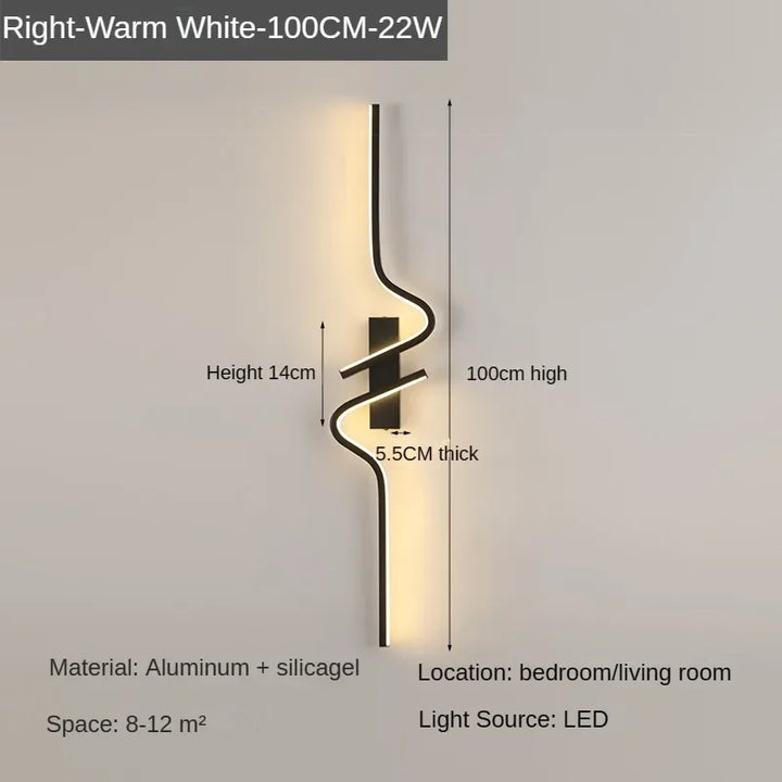 Moderne Minimalistische Streifen Led Wandlampe Schlafzimmerlichter Für Nachttisch Wand Sconces Led Licht Wohnzimmer TV Sofa Hintergrund Wandlampe