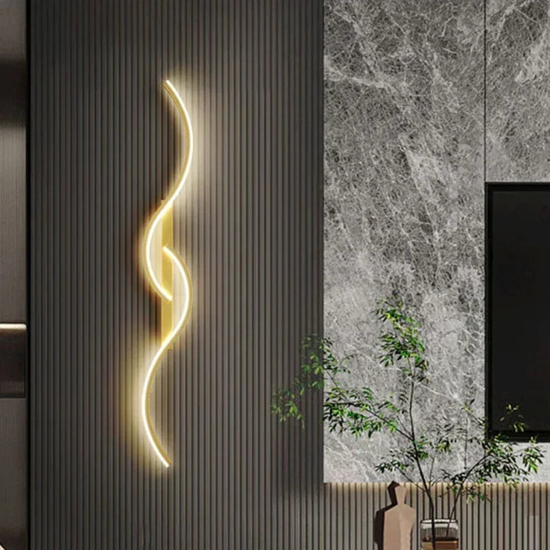Moderne LED-Wandlampe – Zeitgenössische Wandleuchte für Wohnzimmer, Schlafzimmer, Esszimmer und Flur – Auf- & Abbeleuchtung, dimmbar, Touch-Schalter, Innendekoration