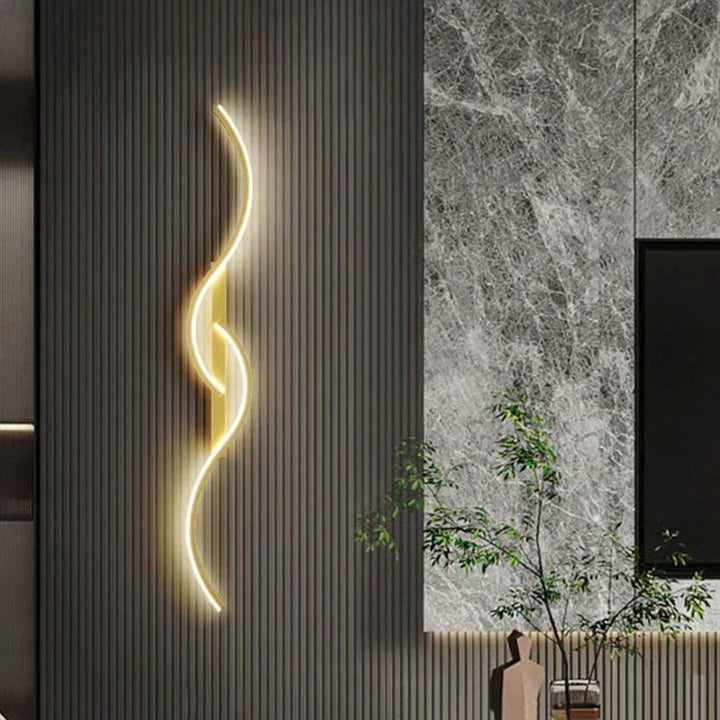 Moderne LED-Wandlampe – Zeitgenössische Wandleuchte für Wohnzimmer, Schlafzimmer, Esszimmer und Flur – Auf- & Abbeleuchtung, dimmbar, Touch-Schalter, Innendekoration