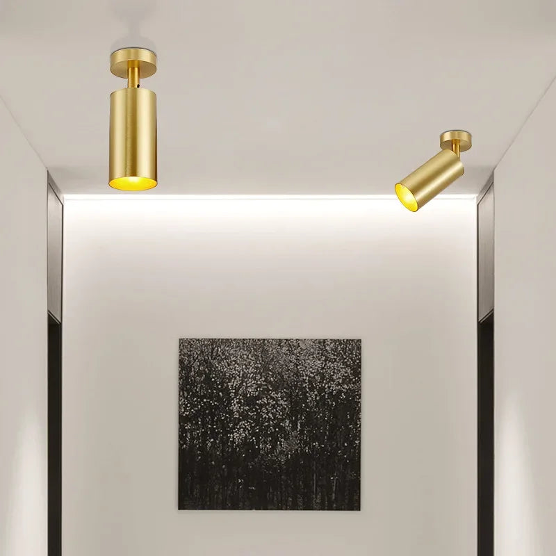 Moderne Gold-Spotlight-Deckenleuchte – Nordischer minimalistischer E27 LED-Leuchte für Wohnzimmer, Schlafzimmer und Küche