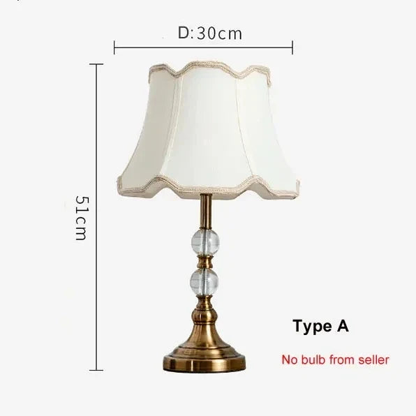 Amerikanische Imitation Kupfer Kristall Nachttischlampe - Moderne europäische Stil Schreibtischlampe