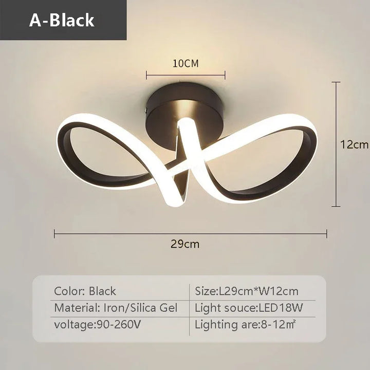 Moderne LED-Deckenleuchte – Minimalistische Linienleuchte für Flur, Eingangsbereich, Gang, Treppe und Innendekoration – AC-betrieben, LED-Glühbirne inklusive