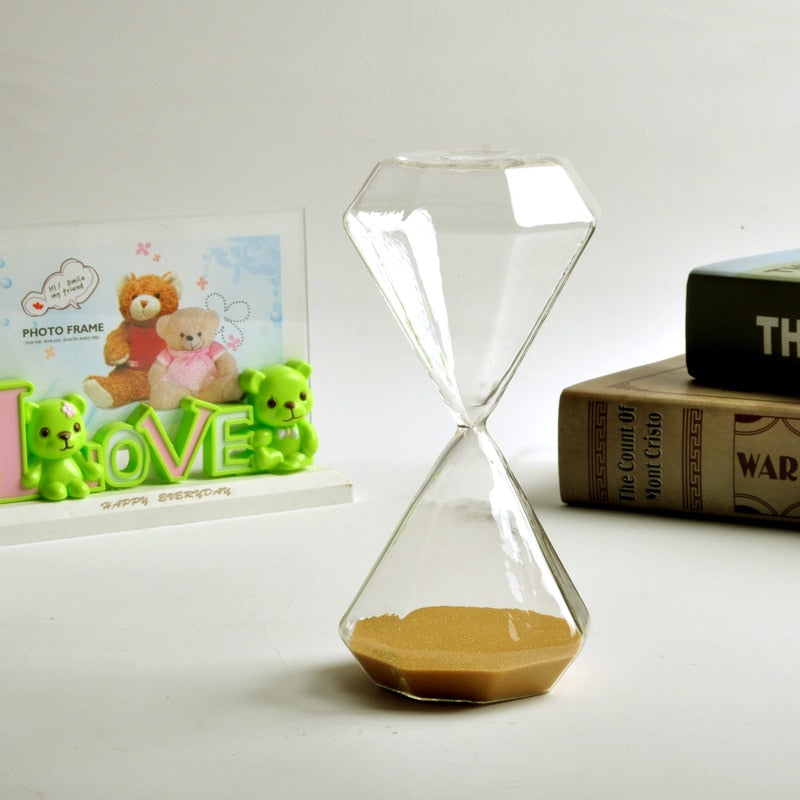 5–60 Minuten Diamant-Stundenglas, Sanduhr, Sanduhr, Kindergeschenk, Sanduhr, Wohnraumdeko, erhältlich in mehreren Farbausführungen