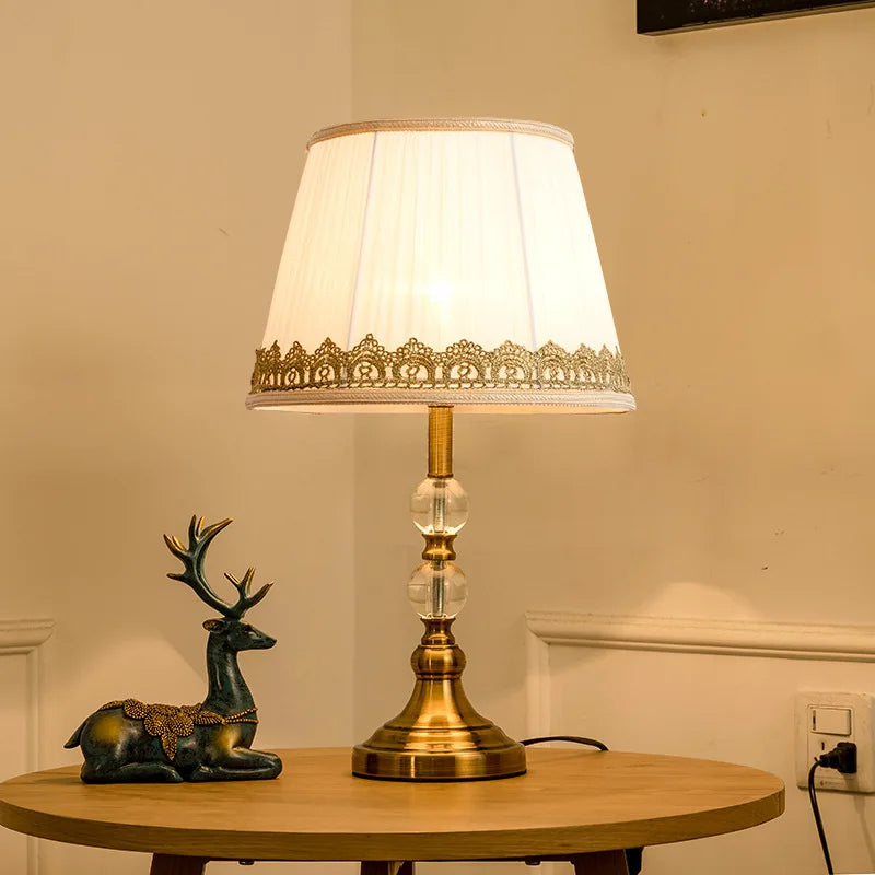 Amerikanische Imitation Kupfer Kristall Nachttischlampe - Moderne europäische Stil Schreibtischlampe