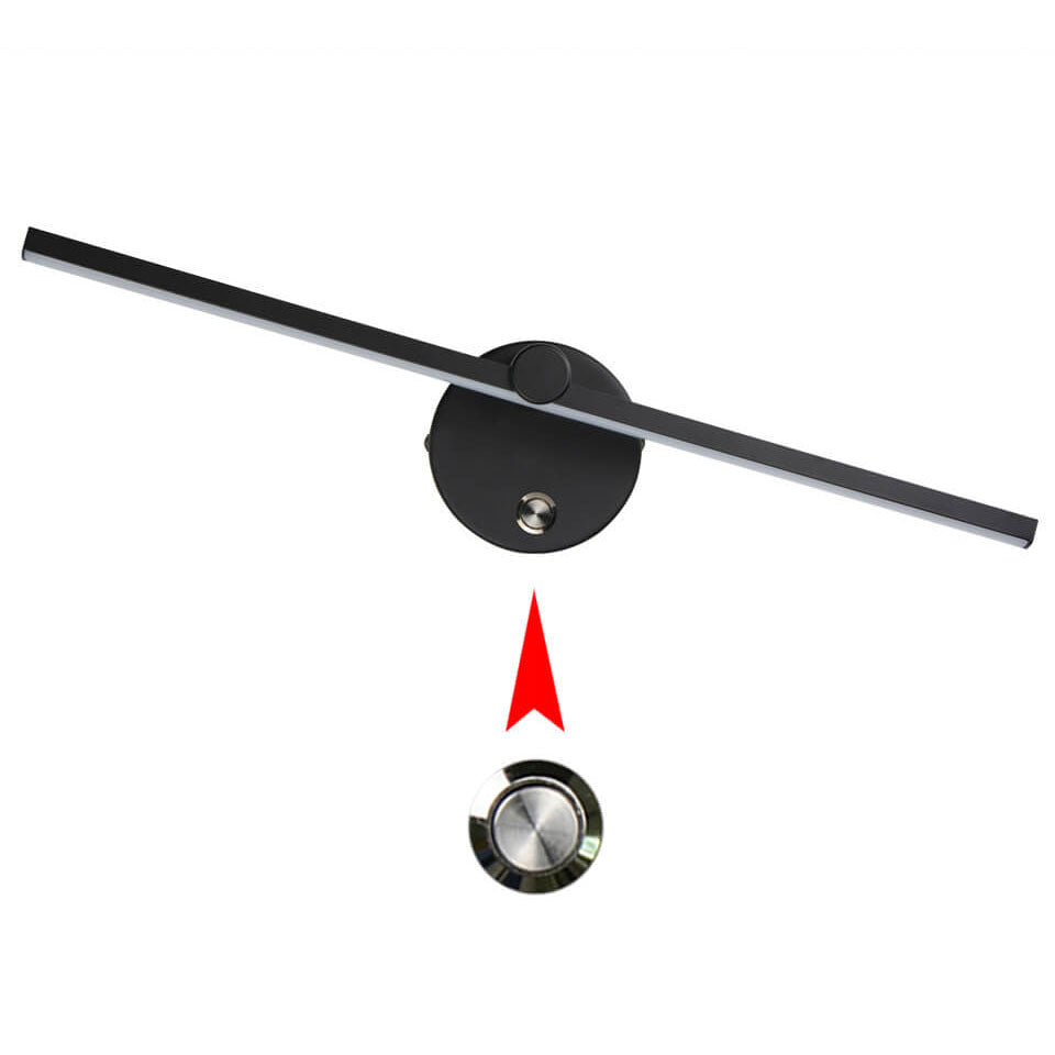 Nordic Minimalist Aluminium Lange Stangen Schalter LED Spiegel Wandlampenleuchte