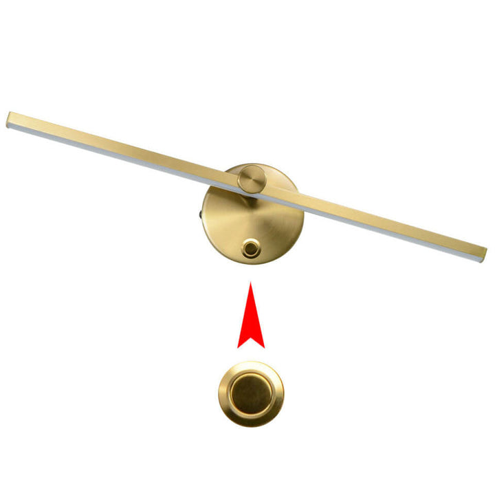 Nordic Minimalist Aluminium Lange Stangen Schalter LED Spiegel Wandlampenleuchte